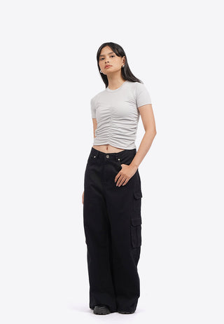 Short Sleeve Corset Details Top