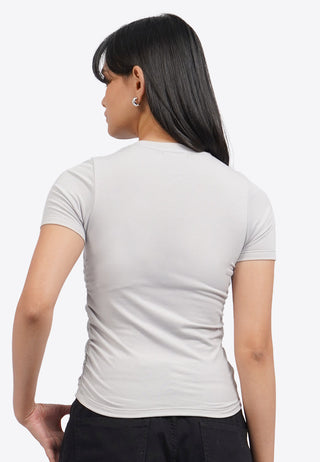 Short Sleeve Corset Details Top