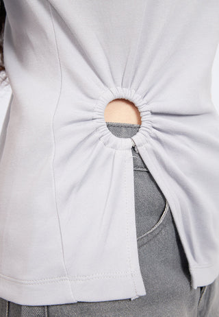 Half Circle T-Shirt with Side Buckle