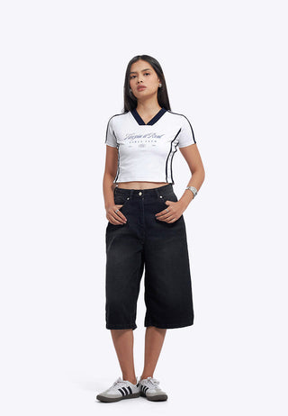 V-Neck Fitted Graphic T-Shirt