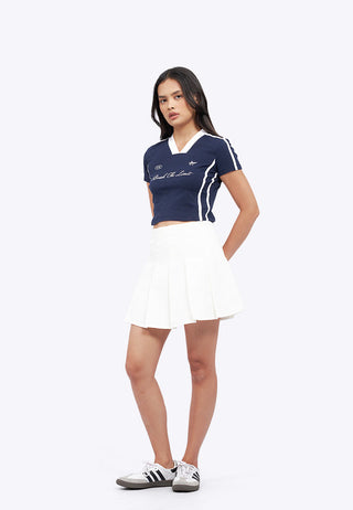 V-Neck Fitted Graphic T-Shirt