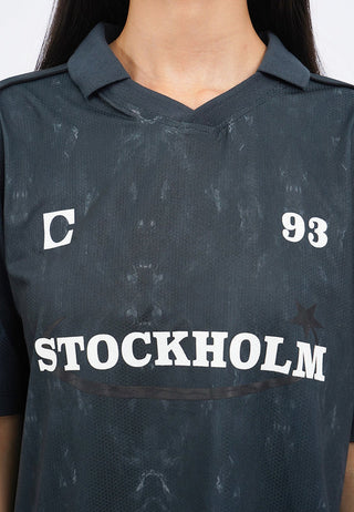 Oversized Short Sleeve Collared Jersey