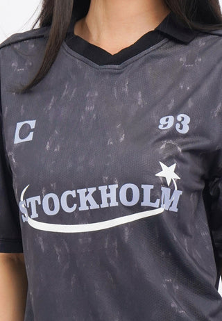 Oversized Short Sleeve Collared Jersey