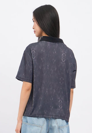 Oversized Short Sleeve Collared Jersey