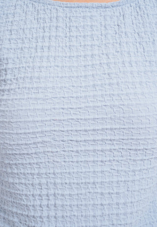 Open Back Textured Knit Top