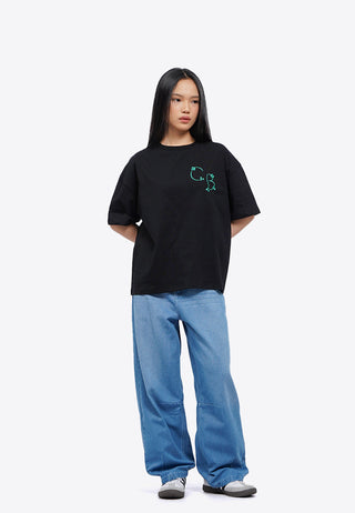 Mix-Printed Oversized T-Shirt