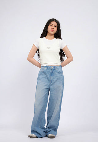 Double Layer Short Sleeve Top