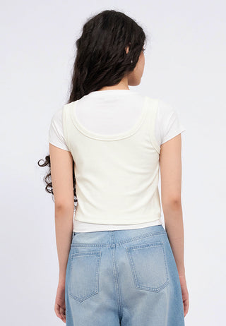 Double Layer Short Sleeve Top