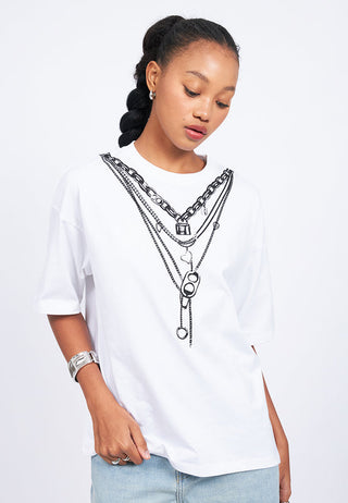 Oversized Necklace Print T-Shirt