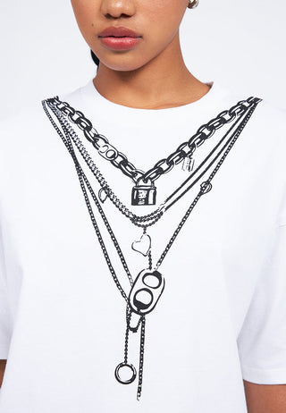 Oversized Necklace Print T-Shirt