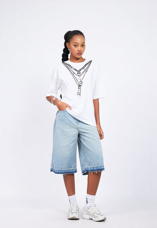 Oversized Necklace Print T-Shirt