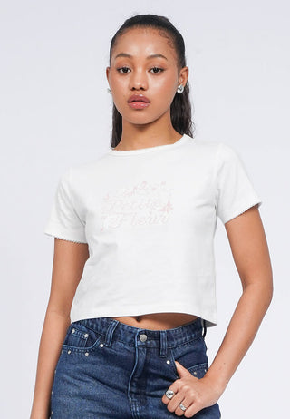 Embroidered Trim Graphic T-Shirt