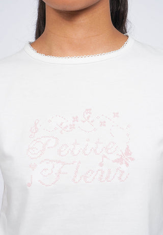 Embroidered Trim Graphic T-Shirt