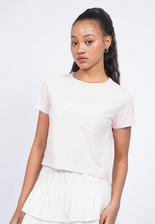 Embroidered Trim Graphic T-Shirt