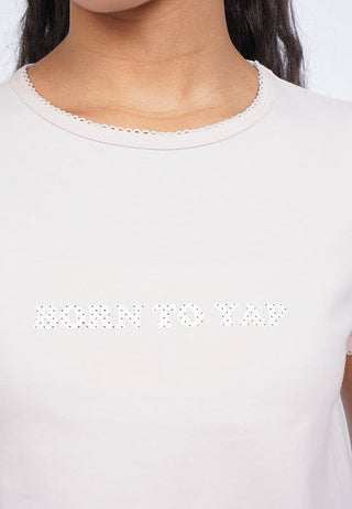 Embroidered Trim Graphic T-Shirt