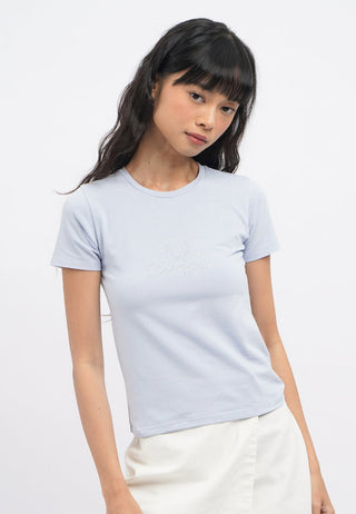 Short Sleeve Rhinestone T-Shirt
