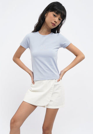 Short Sleeve Rhinestone T-Shirt