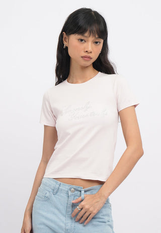 Short Sleeve Rhinestone T-Shirt