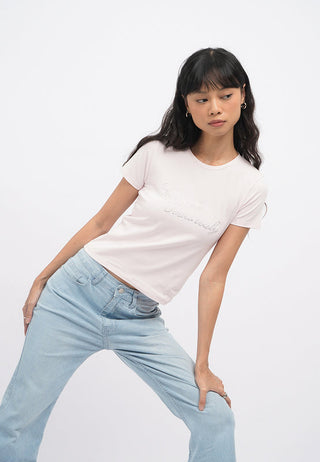 Short Sleeve Rhinestone T-Shirt