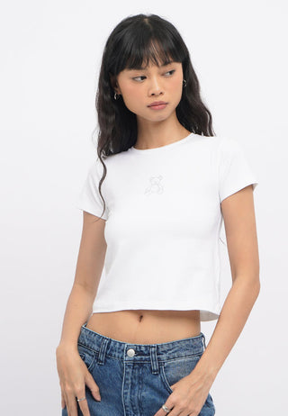 Short Sleeve Rhinestone T-Shirt