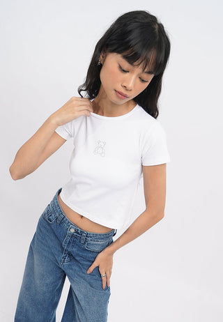 Short Sleeve Rhinestone T-Shirt