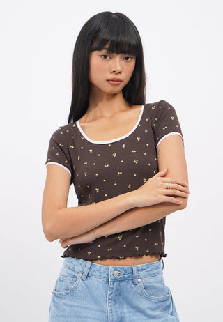 Petals Round Neck Rib Top