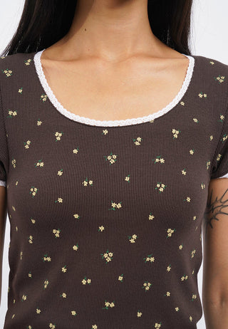 Petals Round Neck Rib Top