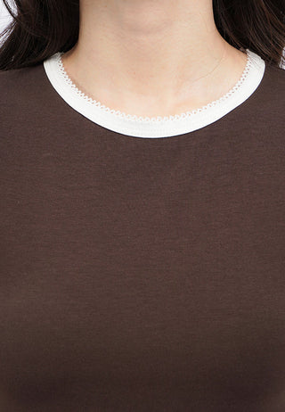 Contrast Lining Short Sleeve Baby Tee