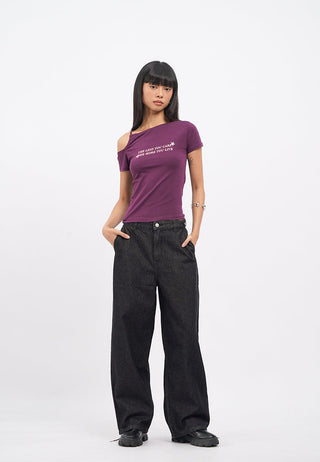 Front Tie Short Sleeve Graphic Top