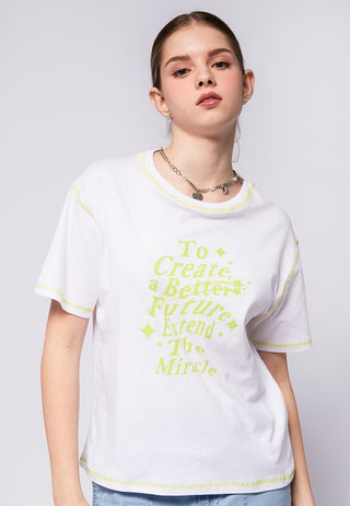 Oversized Contrast Graphic T-Shirt