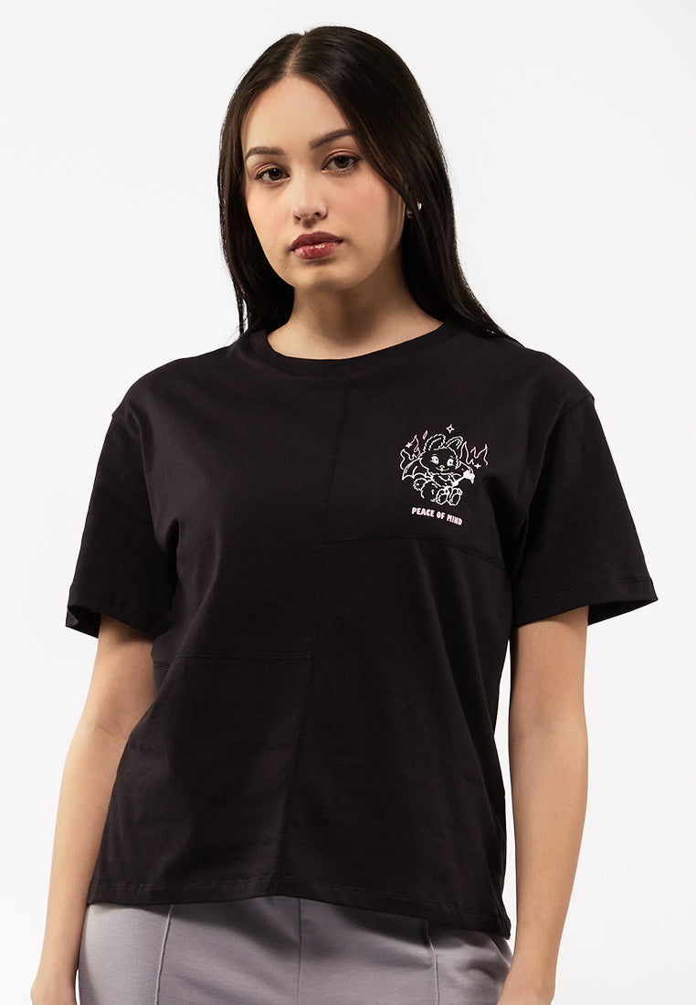 Overlocked Print T-Shirt – COLORBOX - Indonesia