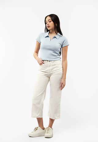 Polo Top with Zipper Opening