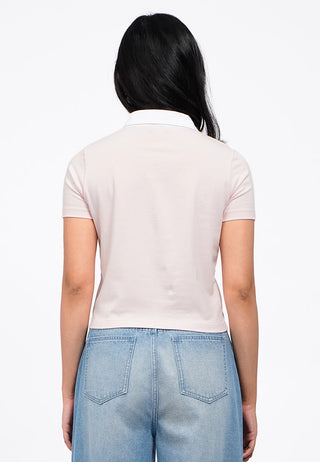 Contrast Collar Buttoned Polo Shirt