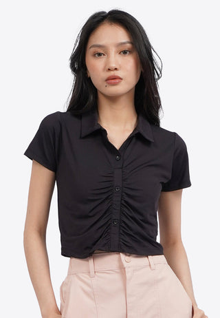 Short Sleeve Ruched Top