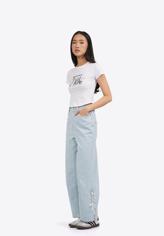 Round Hem Fitted Graphic Tee