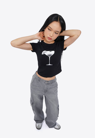 Round Hem Graphic T-Shirt