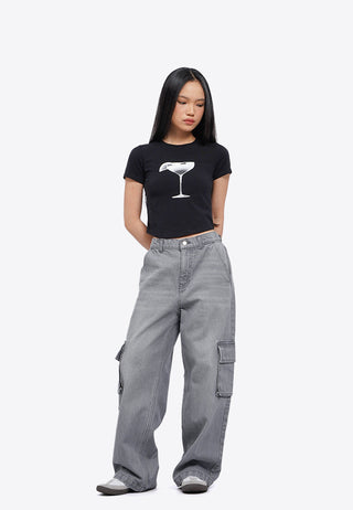 Round Hem Graphic T-Shirt