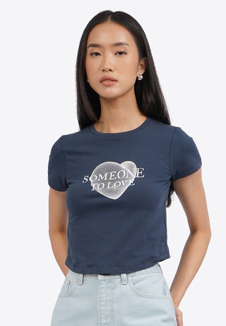 Round Hem Fitted Graphic Tee