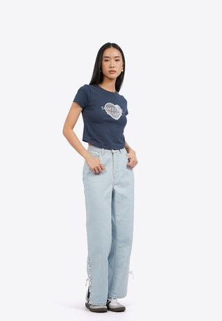 Round Hem Fitted Graphic Tee