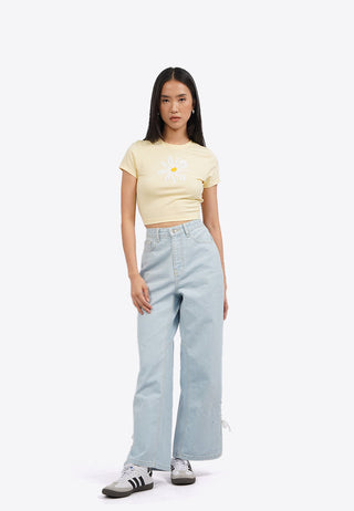 Back Tie Short Sleeve Graphic T-Shirt