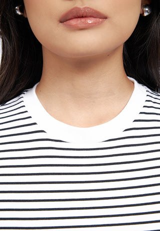 Fitted Short Sleeve Stripes T-Shirt