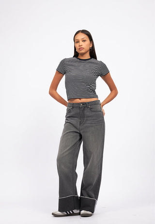 Stripes Short Sleeve Fitted T-Shirt