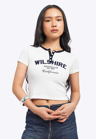 Contrast Details Fitted Crop Top