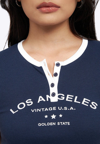 Contrast Details Fitted Crop Top