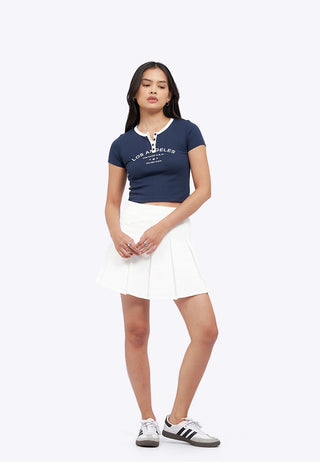 Contrast Details Fitted Crop Top