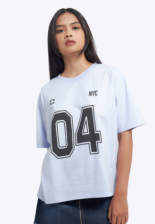Oversized V-Neck Graphic T-Shirt