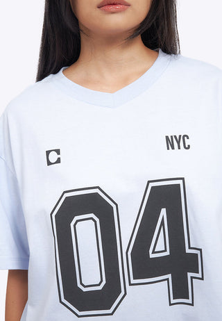 Oversized V-Neck Graphic T-Shirt