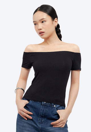 Off Shoulder Short Sleeve Top
