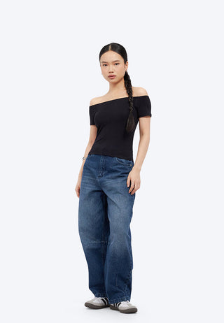 Off Shoulder Short Sleeve Top