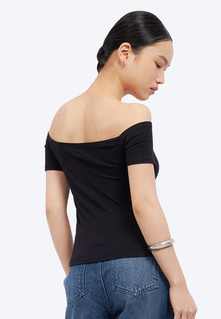 Off Shoulder Short Sleeve Top